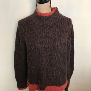 Sarah Spencer brown/fleck & rust warm sweater